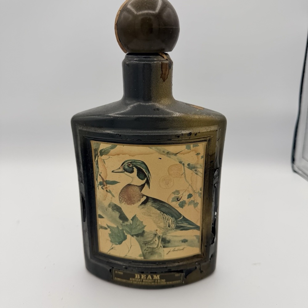 Beam Distillery Advertising Bottle Decanter Duck Old Black Original Empty